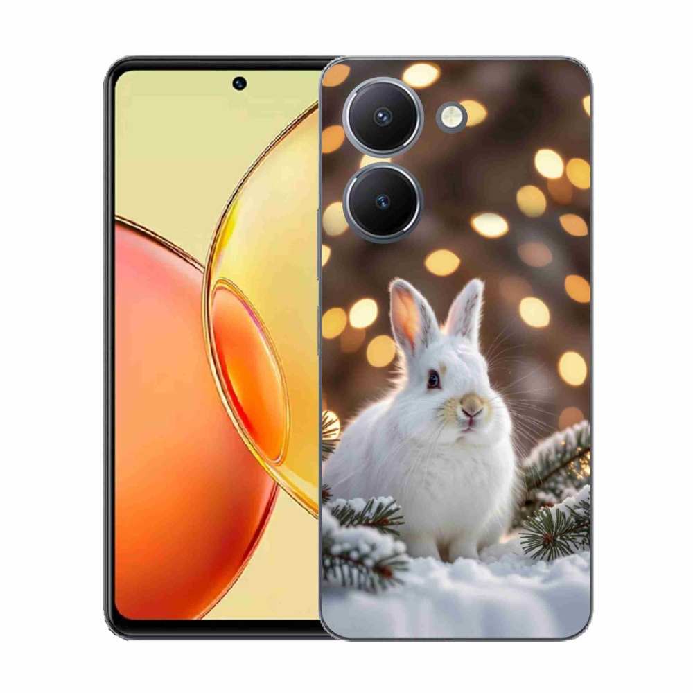 Gélový kryt mmCase na Vivo Y36 - biely zajac