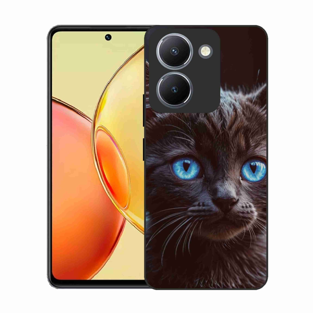 Gélový kryt mmCase na Vivo Y36 - čierne mačiatko 2