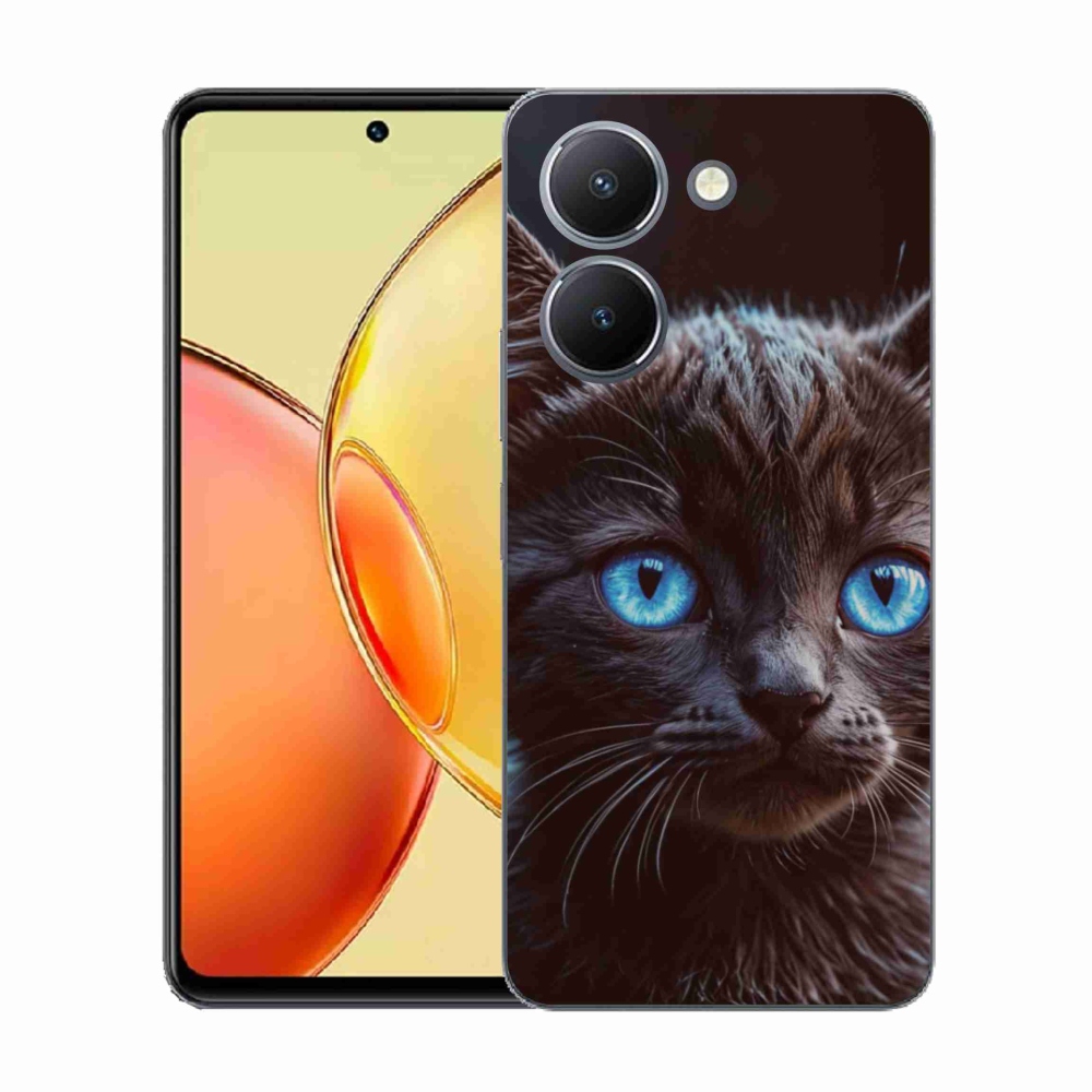 Gélový kryt mmCase na Vivo Y36 - čierne mačiatko 2