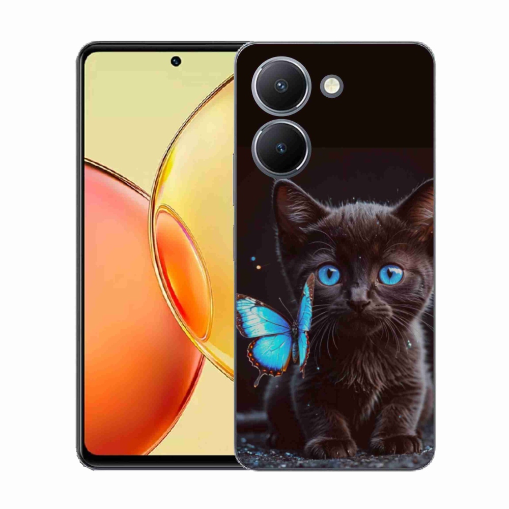Gélový kryt mmCase na Vivo Y36 - čierne mačiatko 3