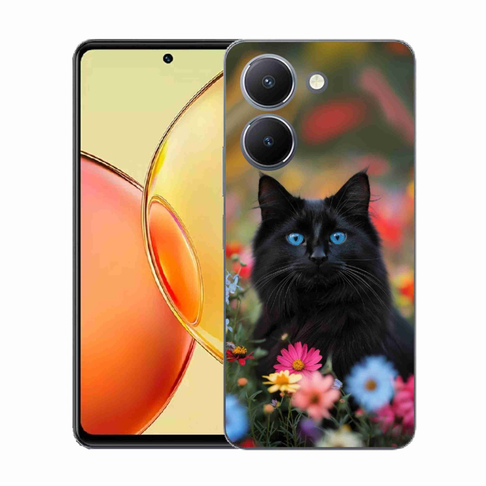 Gélový kryt mmCase na Vivo Y36 - čierne mačiatko 4