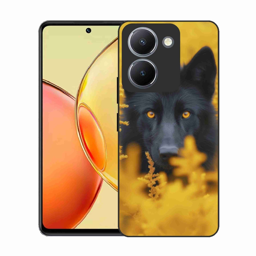 Gélový kryt mmCase na Vivo Y36 - čierny vlk 2