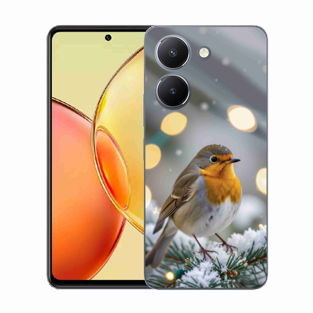 Gélový kryt mmCase na Vivo Y36 - červienka v zime