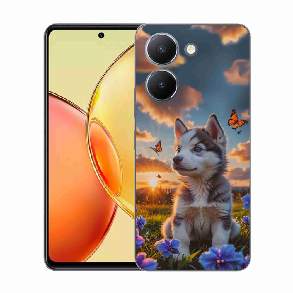 Gélový kryt mmCase na Vivo Y36 - husky pri západe slnka