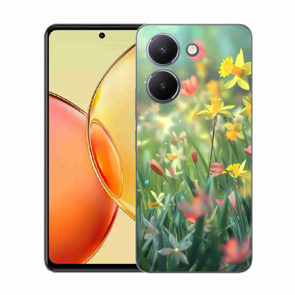 Gélový kryt mmCase na Vivo Y36 - jarné kvety