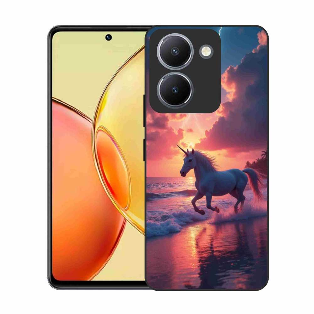 Gélový kryt mmCase na Vivo Y36 - jednorožec na pláži
