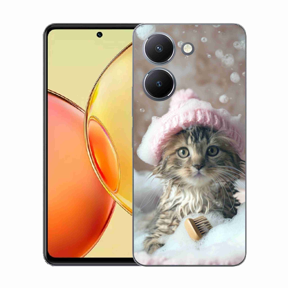 Gélový kryt mmCase na Vivo Y36 - mačiatko a kúpeľ