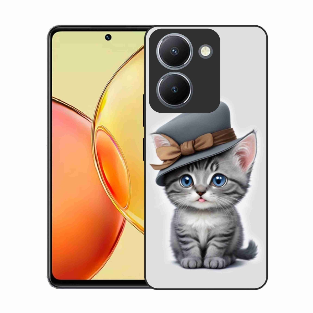 Gélový kryt mmCase na Vivo Y36 - mačiatko s klobúkom