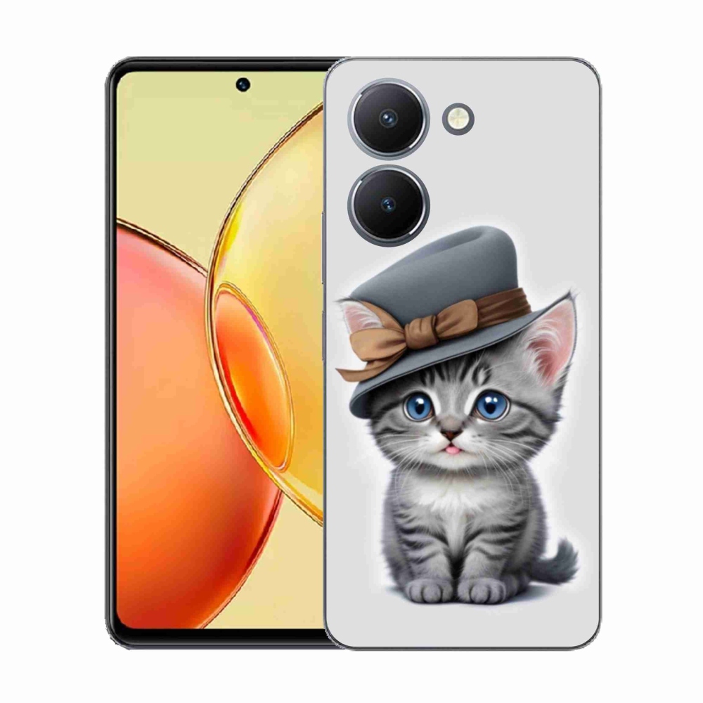 Gélový kryt mmCase na Vivo Y36 - mačiatko s klobúkom