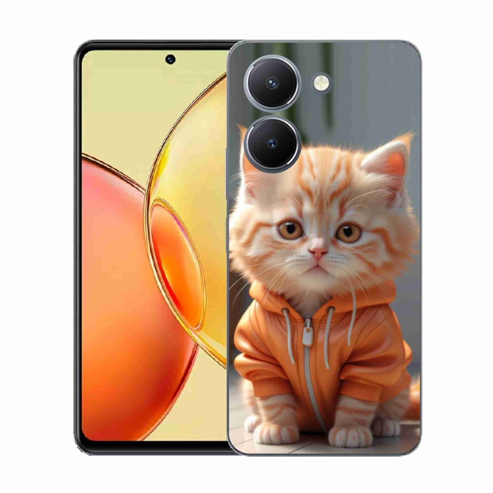 Gélový kryt mmCase na Vivo Y36 - mačiatko v mikine