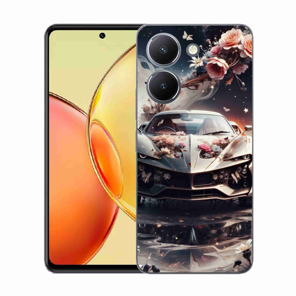 Gélový kryt mmCase na Vivo Y36 - kvetinové športové vozidlo