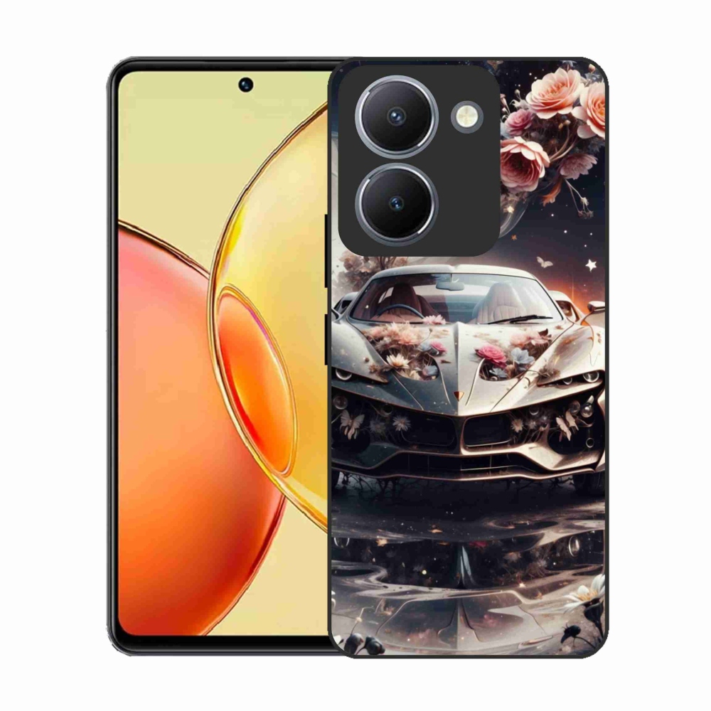 Gélový kryt mmCase na Vivo Y36 - kvetinové športové vozidlo