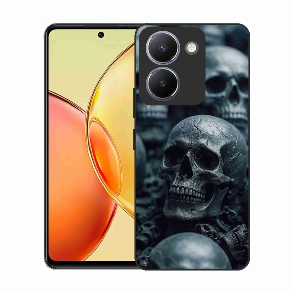Gélový kryt mmCase na Vivo Y36 - lebka 2