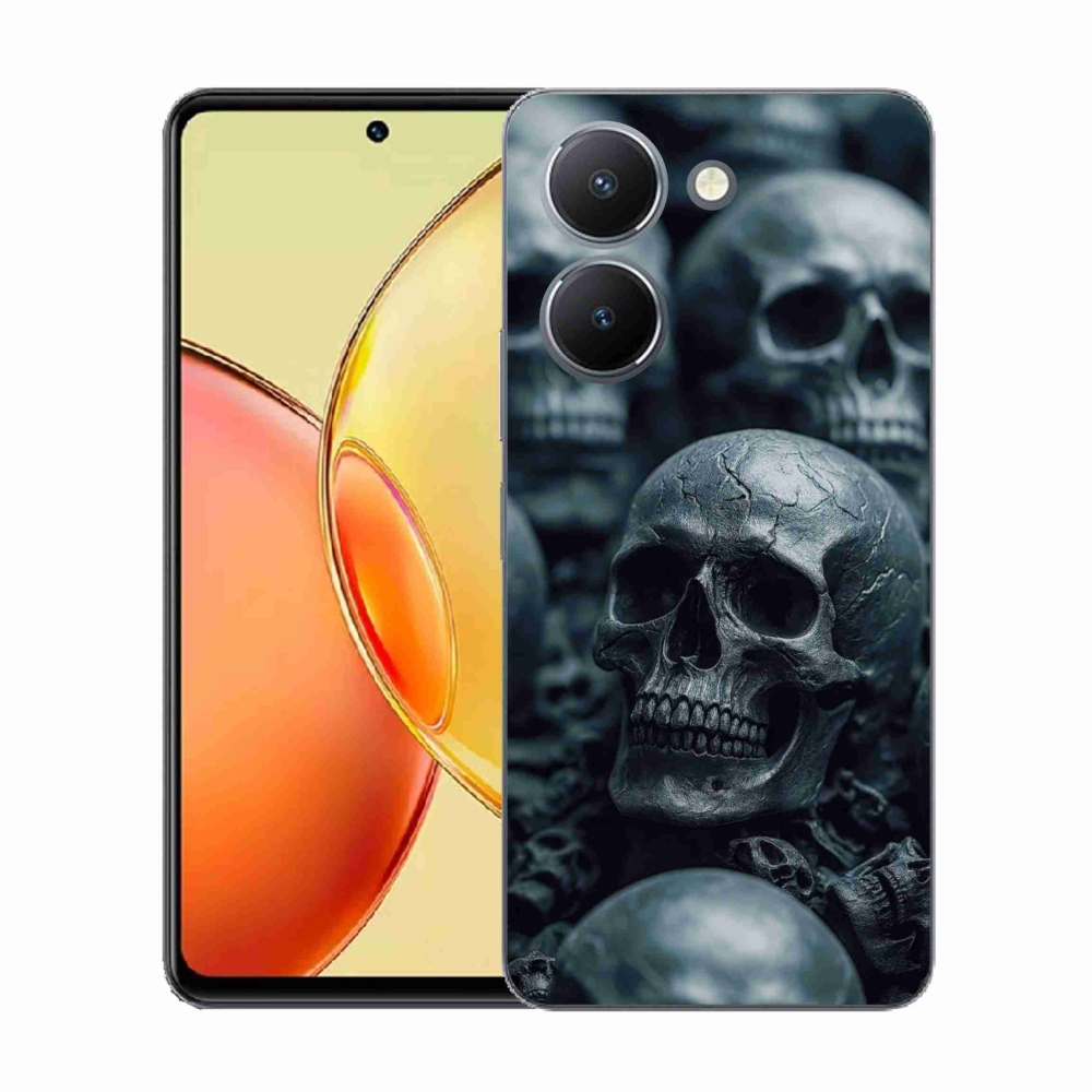 Gélový kryt mmCase na Vivo Y36 - lebka 2