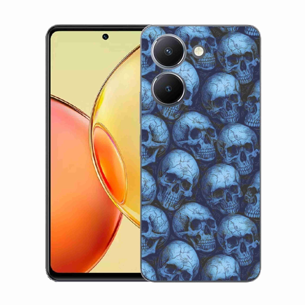 Gélový kryt mmCase na Vivo Y36 - lebky
