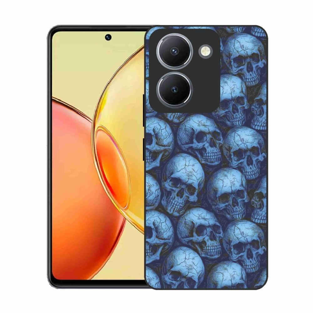 Gélový kryt mmCase na Vivo Y36 - lebky