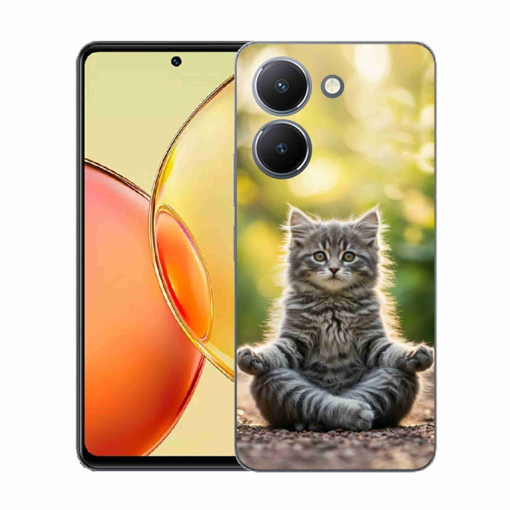 Gélový kryt mmCase na Vivo Y36 - meditujúce mačiatko