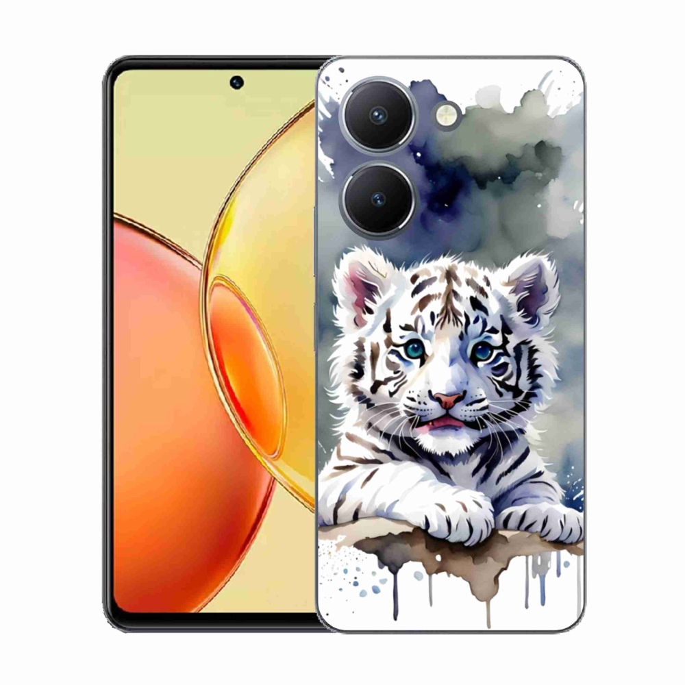 Gélový kryt mmCase na Vivo Y36 - mláďa bieleho tigra