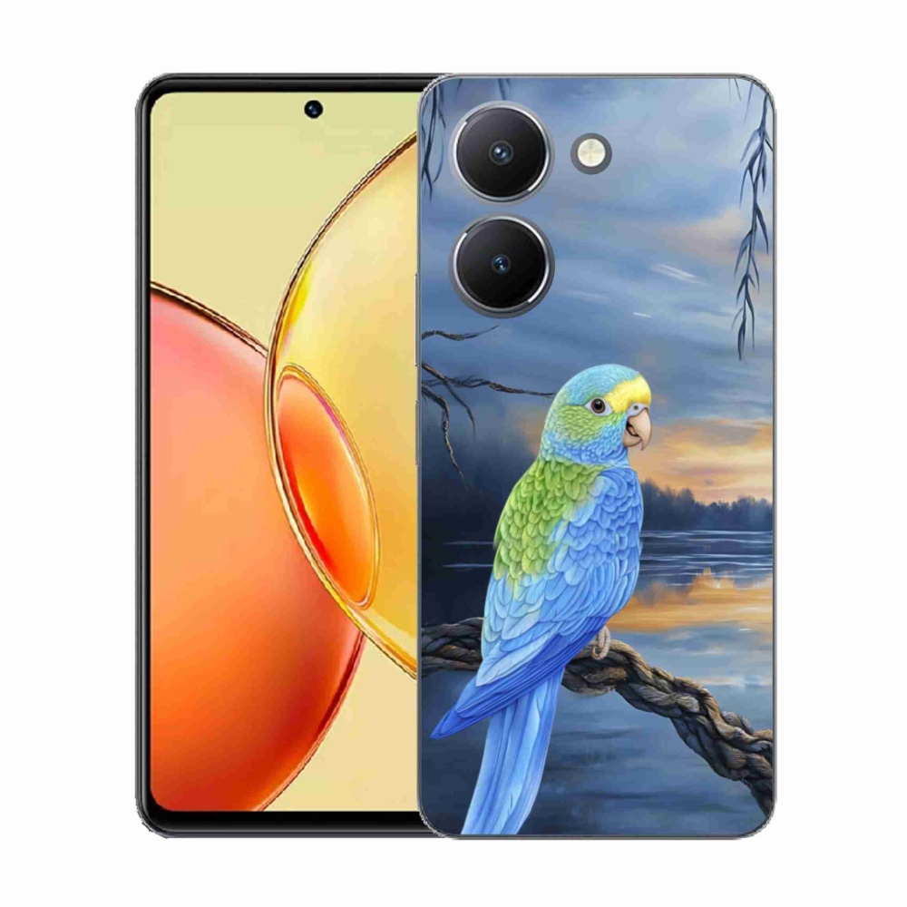 Gélový kryt mmCase na Vivo Y36 - modrý papagáj