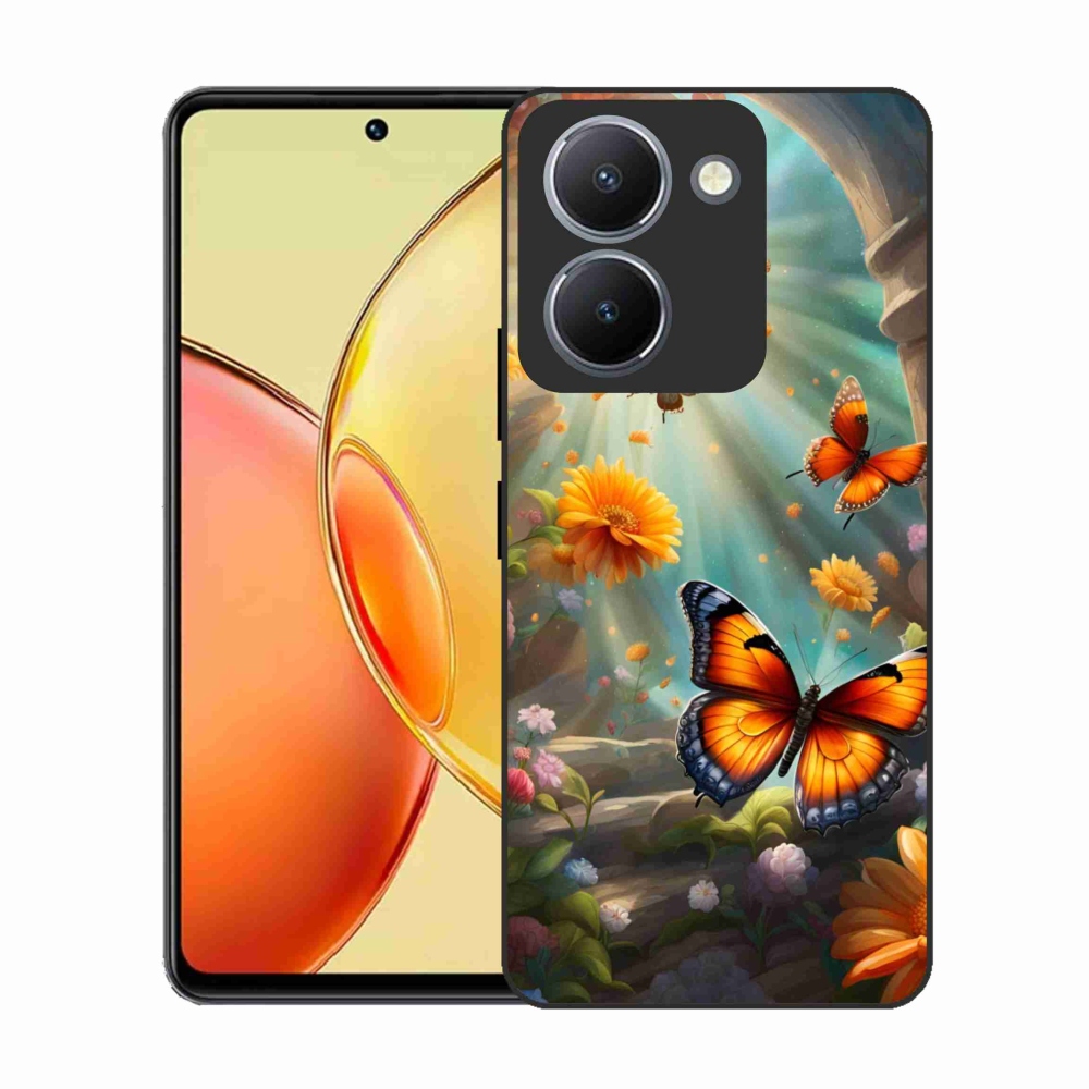 Gélový kryt mmCase na Vivo Y36 - motýlia záhrada 2