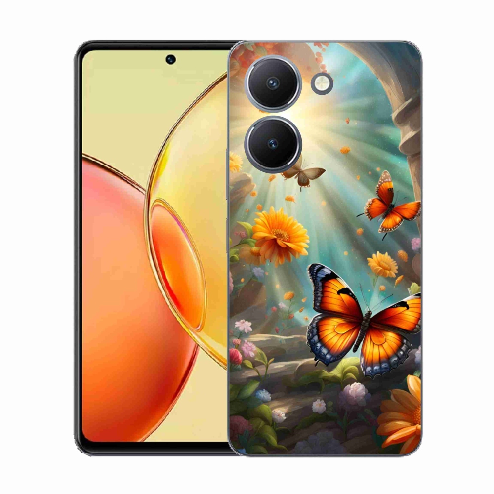 Gélový kryt mmCase na Vivo Y36 - motýlia záhrada 2