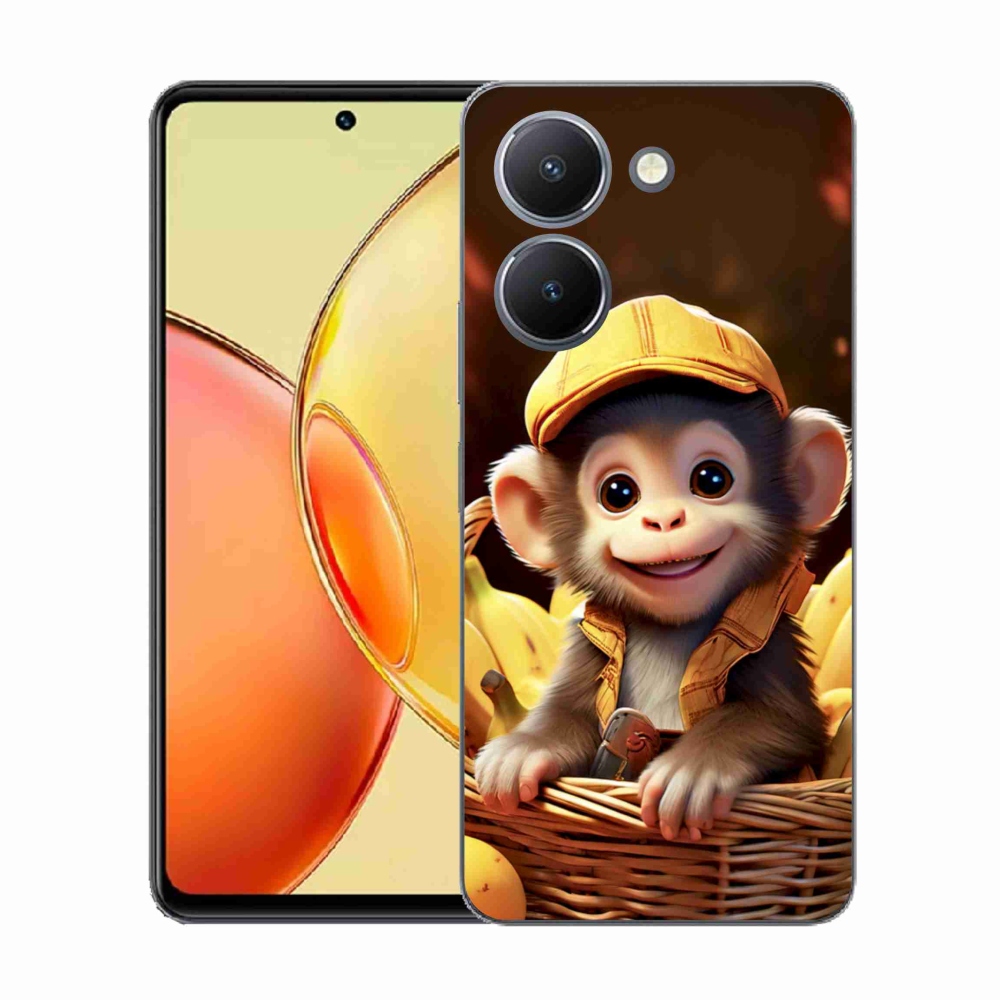 Gélový kryt mmCase na Vivo Y36 - opice v košíku