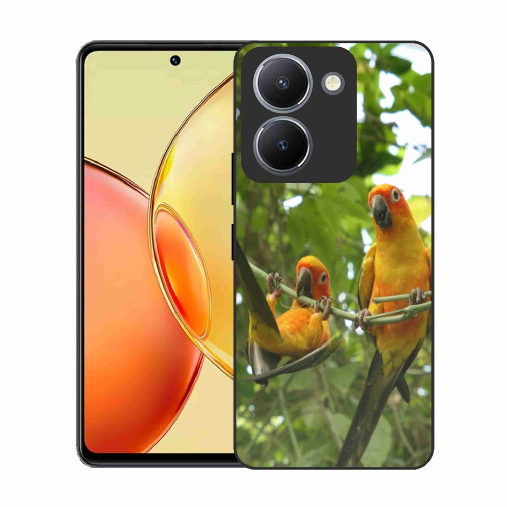 Gélový kryt mmCase na Vivo Y36 - papagáje aratingy