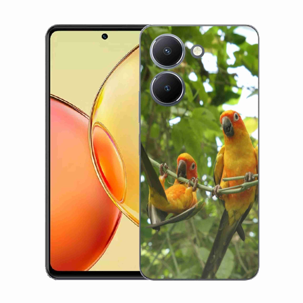Gélový kryt mmCase na Vivo Y36 - papagáje aratingy