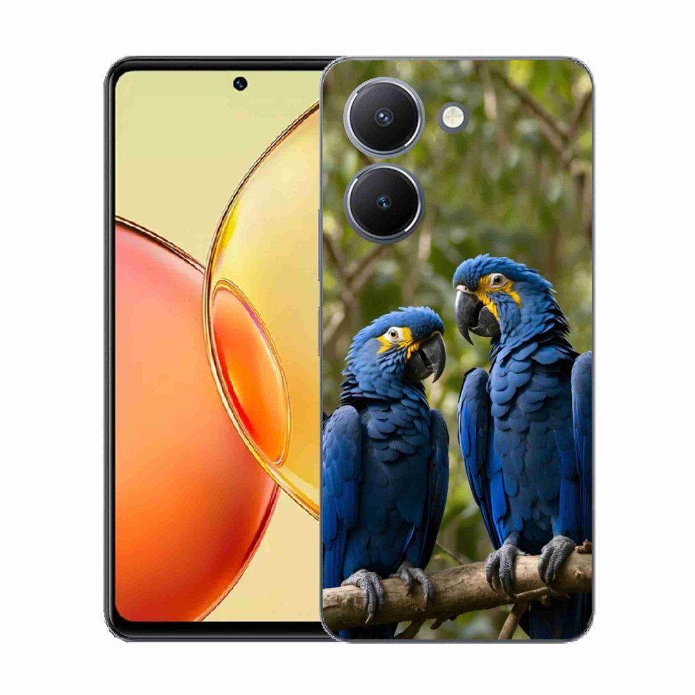 Gélový kryt mmCase na Vivo Y36 - papagájové duo