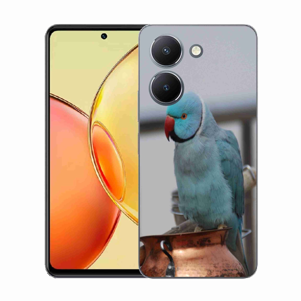 Gélový kryt mmCase na Vivo Y36 - papagáj alender modrý