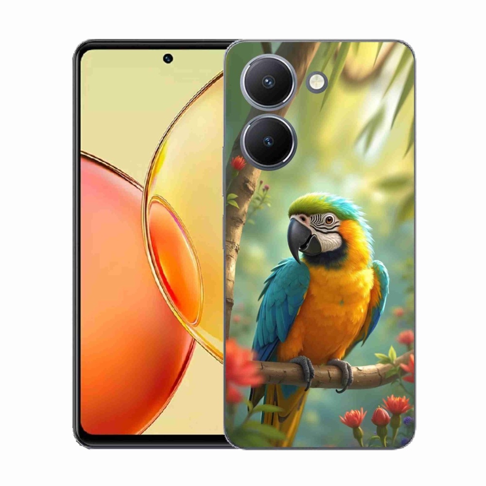 Gélový kryt mmCase na Vivo Y36 - papagáj ara modrožltá