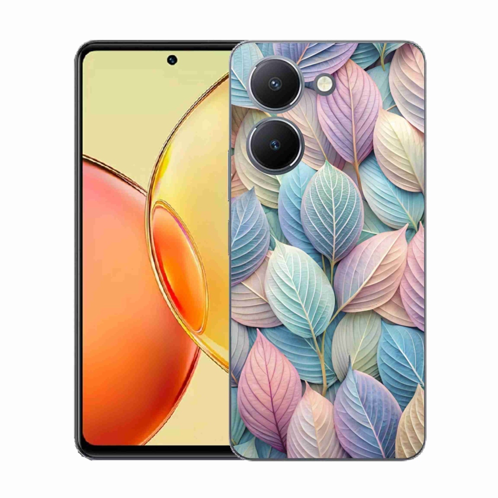 Gélový kryt mmCase na Vivo Y36 - pastelové listy