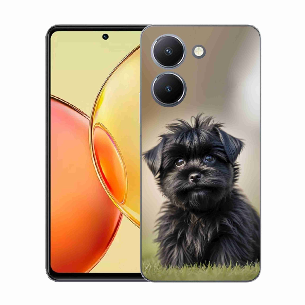 Gélový kryt mmCase na Vivo Y36 - roztomilý čierny psík