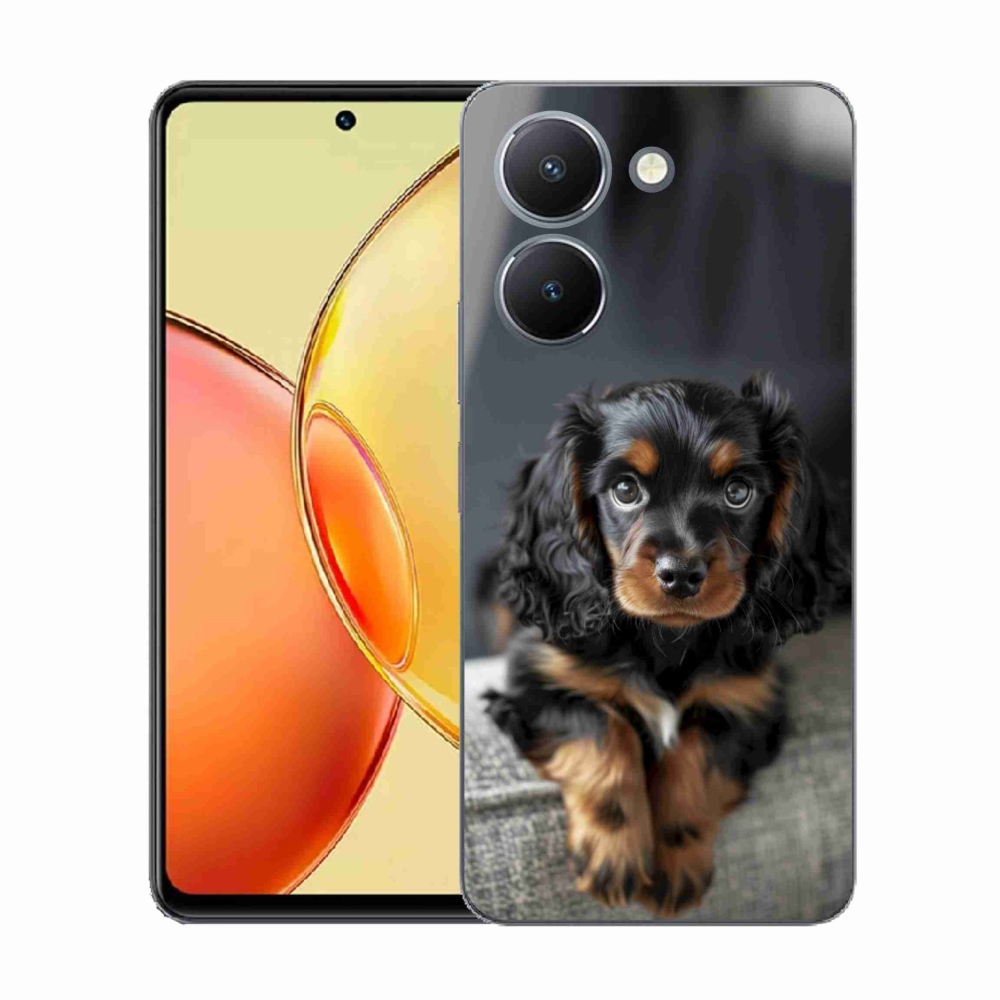 Gélový kryt mmCase na Vivo Y36 - roztomilý dlhosrstý jazvečík