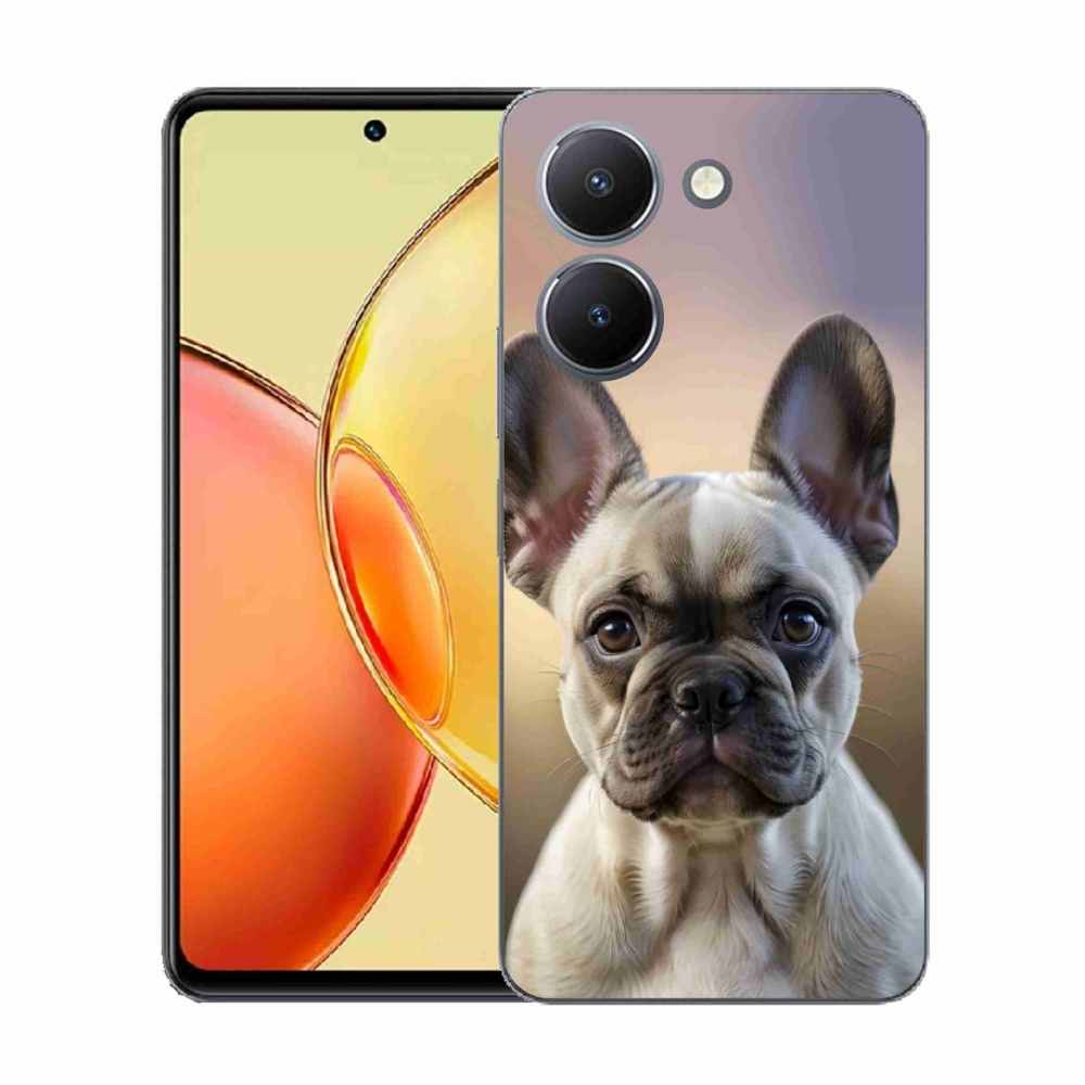 Gélový kryt mmCase na Vivo Y36 - roztomilý francúzsky buldoček