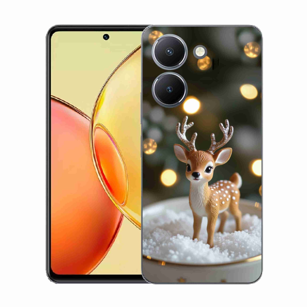 Gélový kryt mmCase na Vivo Y36 - roztomilý vianočný jeleň