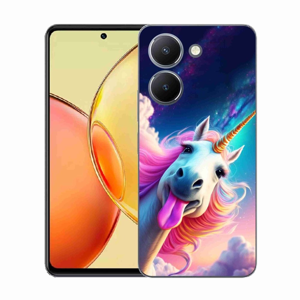Gélový kryt mmCase na Vivo Y36 - šialený jednorožec