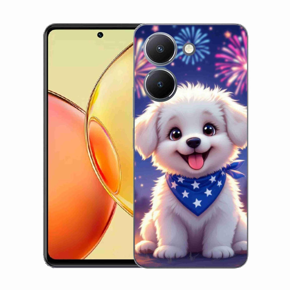 Gélový kryt mmCase na Vivo Y36 - slávnostné šteňa