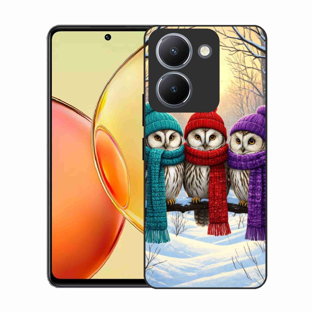 Gélový kryt mmCase na Vivo Y36 - soví priatelia