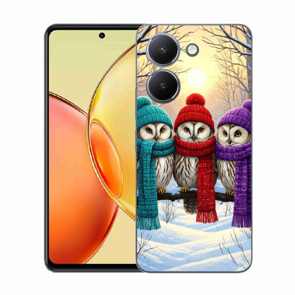 Gélový kryt mmCase na Vivo Y36 - soví priatelia