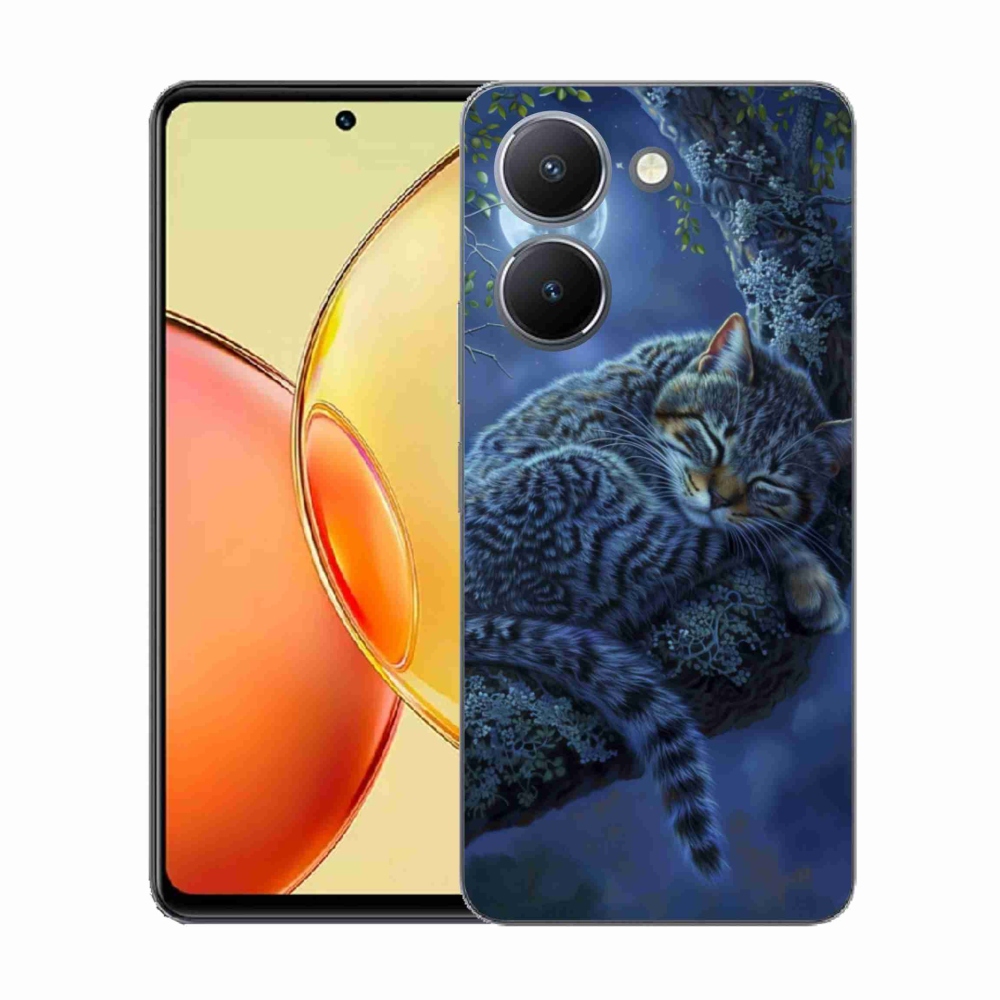 Gélový kryt mmCase na Vivo Y36 - spiaca mačka