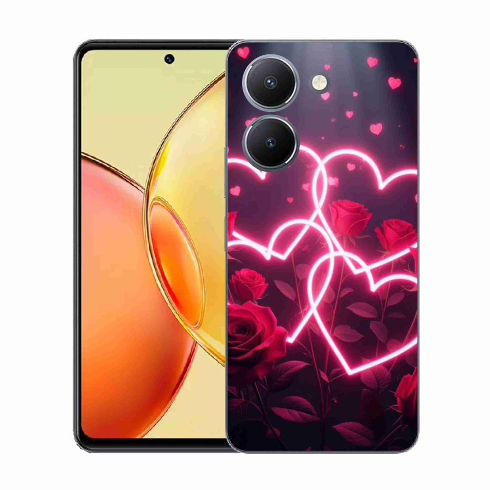 Gélový kryt mmCase na Vivo Y36 - srdce lásky