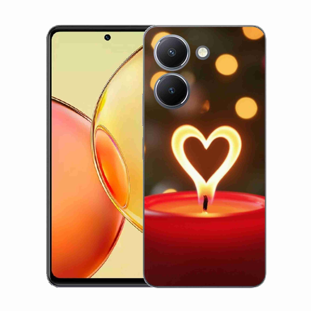 Gélový kryt mmCase na Vivo Y36 - srdce z plameňa
