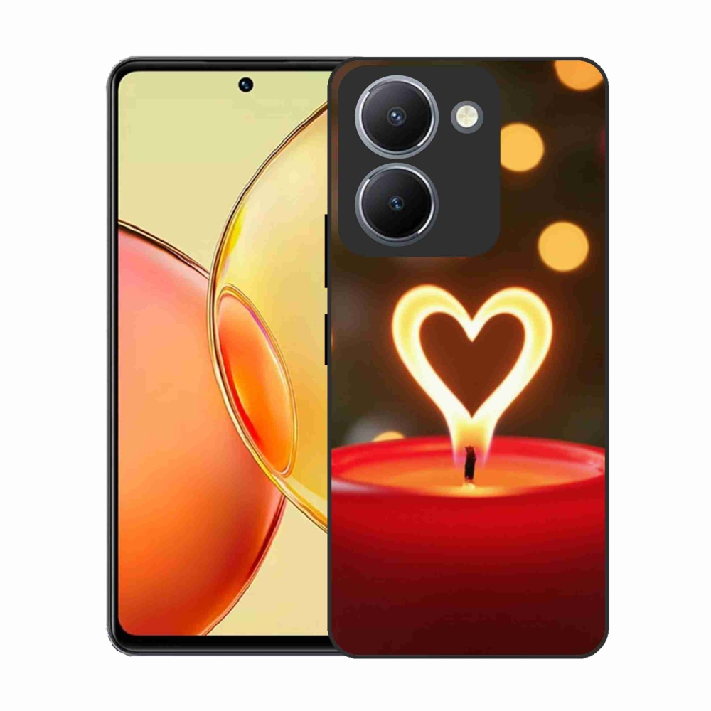 Gélový kryt mmCase na Vivo Y36 - srdce z plameňa
