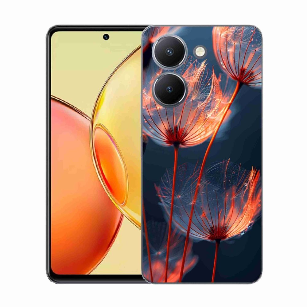 Gélový kryt mmCase na Vivo Y36 - svetielkujúce páperie