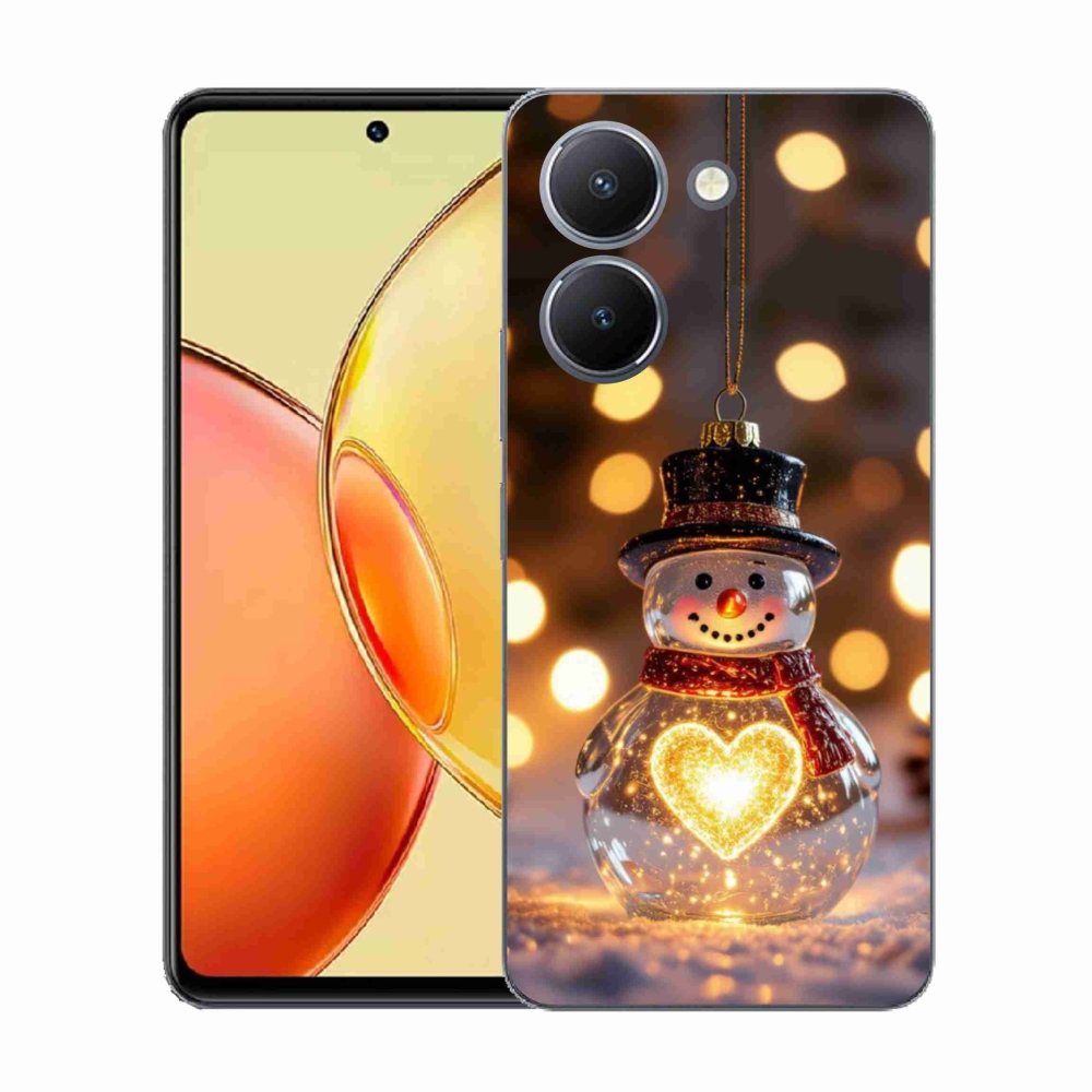 Gélový kryt mmCase na Vivo Y36 - svietiaci vianočný snehuliak
