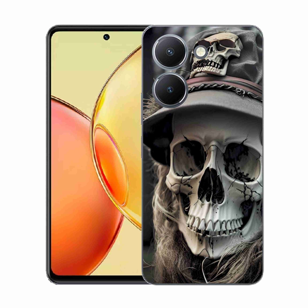 Gélový kryt mmCase na Vivo Y36 - temná lebka