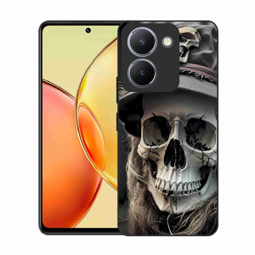 Gélový kryt mmCase na Vivo Y36 - temná lebka