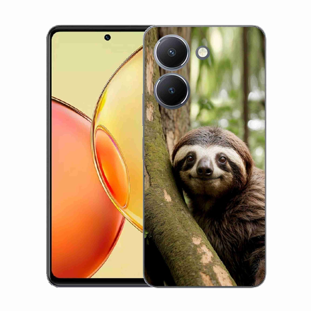 Gélový kryt mmCase na Vivo Y36 - usmievavý leňochod