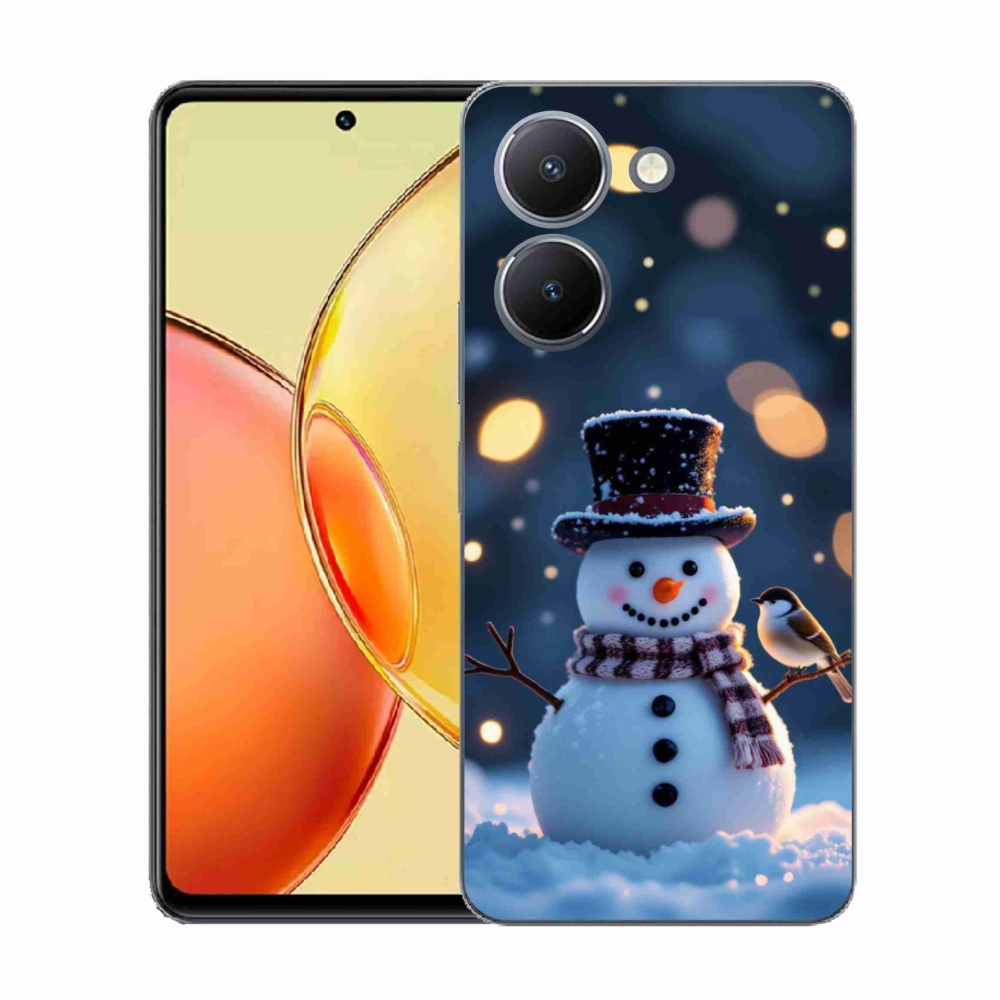 Gélový kryt mmCase na Vivo Y36 - vianočný snehuliak